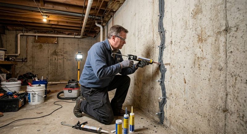 Basement Crack Repair in Old Lyme, CT