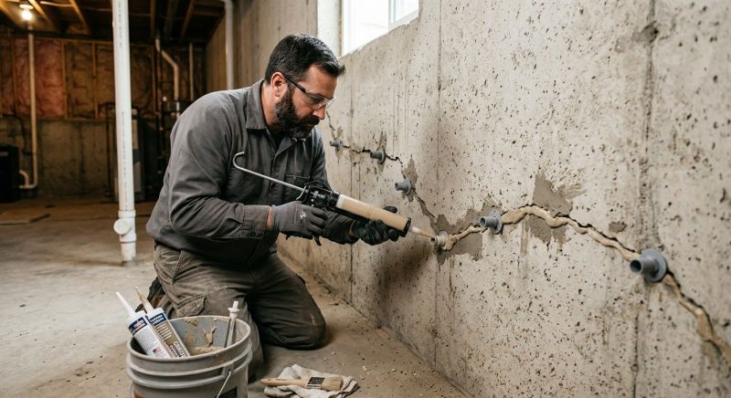 Cracked Foundation Repair in Stonington, CT