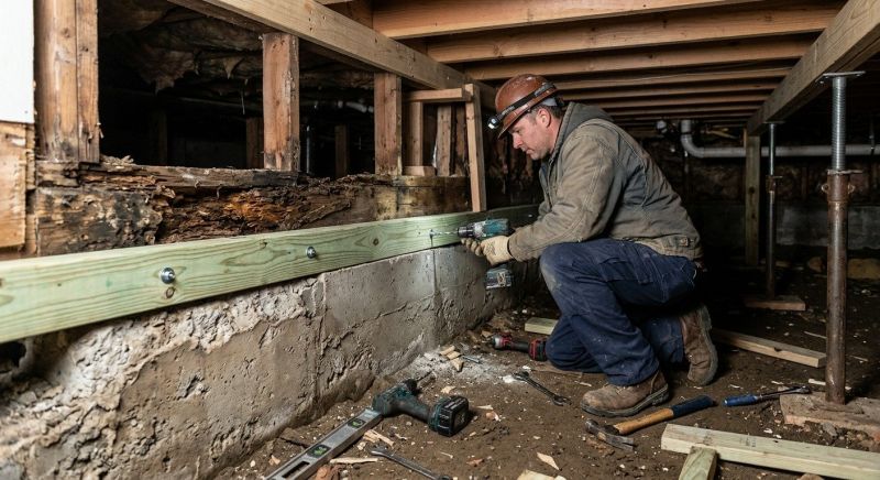 Sinking Foundation Repair in Higganum, CT