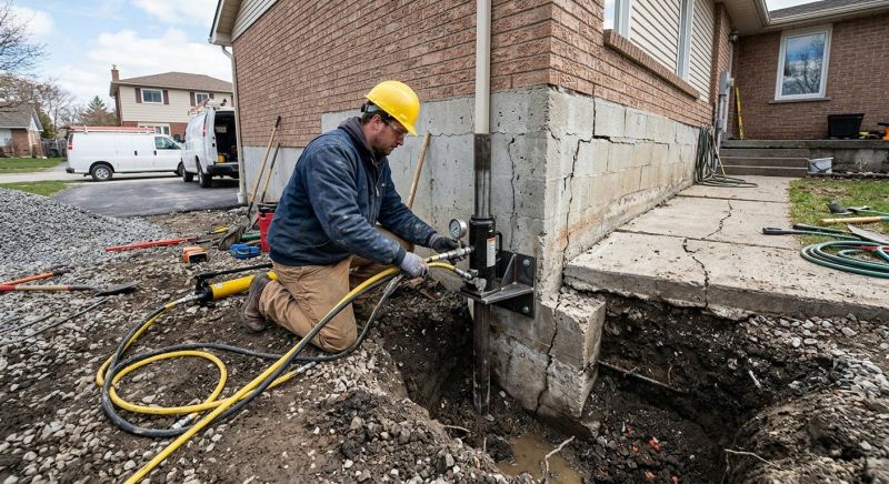 Sinking Foundation Repair in Old Lyme, CT