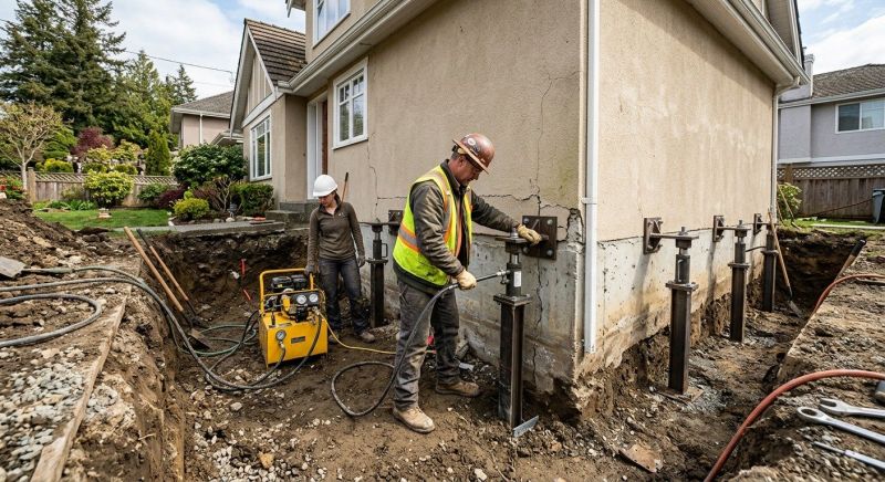 Sinking Foundation Repair in Madison, CT